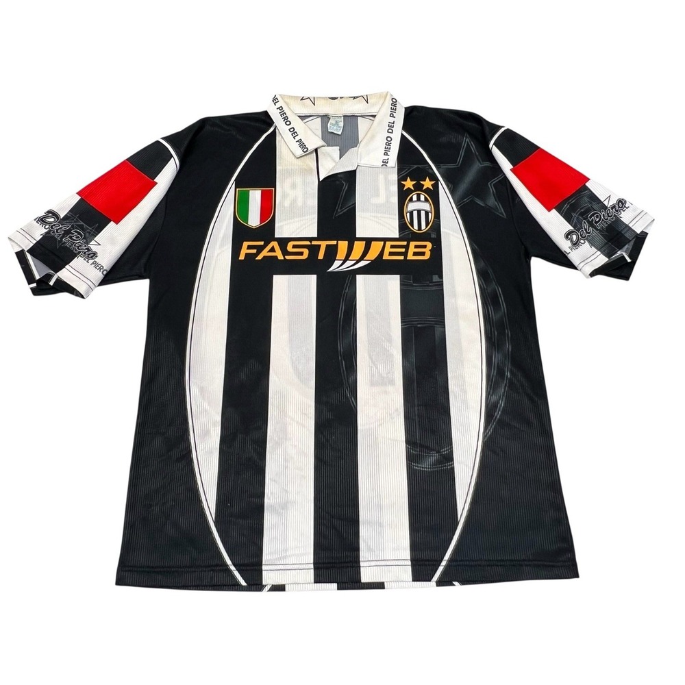 Del Piero #10 Juventus Vintage Home Rare Soccer Jersey XL Made In Italy Mara Tag